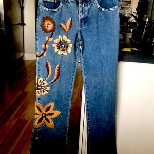 Le Jealous Embroidered Low Rise Women’s Jeans